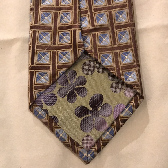 Roberto Villini Couture Windowpane SILK TIE - Picture 5 of 12